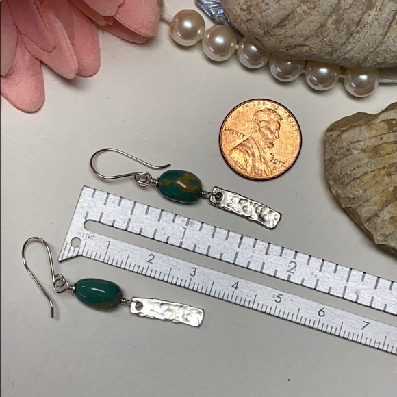 NWOT Genuine turquoise sterling ear wires - Picture 5 of 7